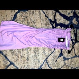 Purple Ruched MIDI Dress